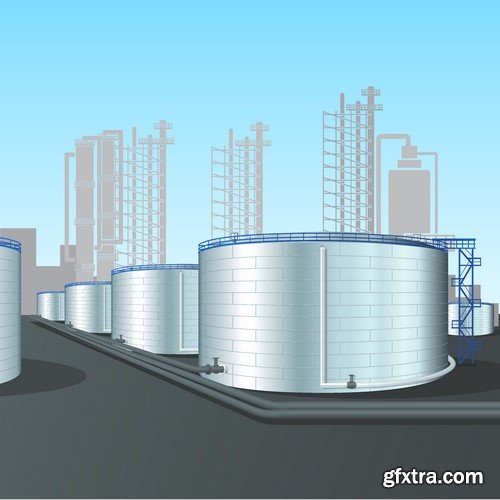 Stock Vectors - Gas and oil industry 4, 25xEPS