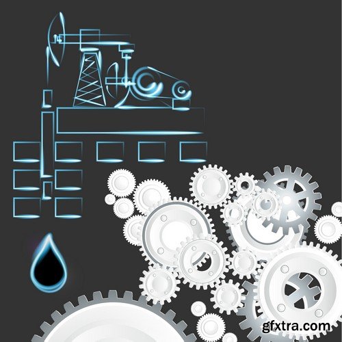 Stock Vectors - Gas and oil industry 4, 25xEPS