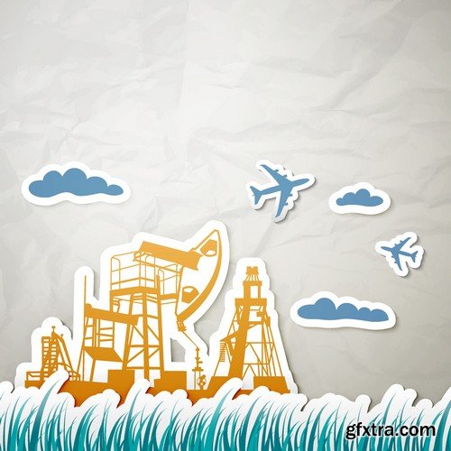 Stock Vectors - Gas and oil industry 4, 25xEPS