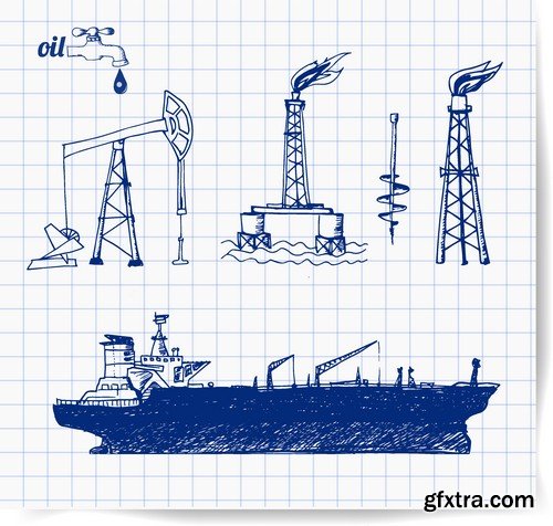 Stock Vectors - Gas and oil industry 4, 25xEPS