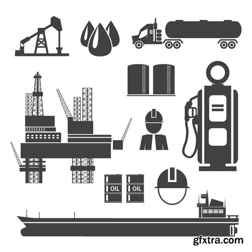 Stock Vectors - Gas and oil industry 4, 25xEPS