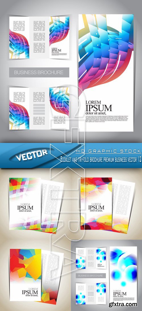 Stock Vector - Booklet and tri-fold brochure premium business vector 12