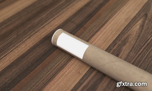 Paper Tube Mock up Template