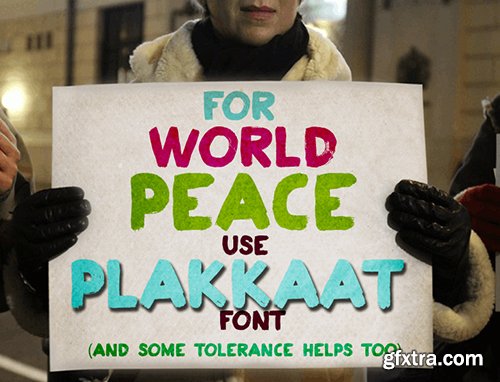 Plakkaat Font Family - 4 Font 80$