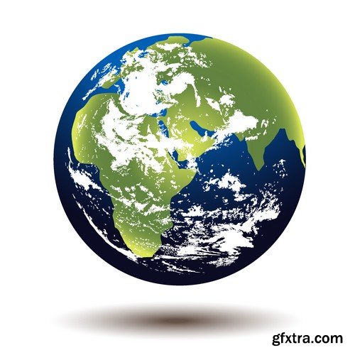 Stock Vectors - Planet Earth, World 2, 25xEPS