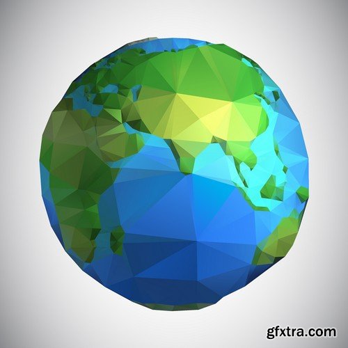 Stock Vectors - Planet Earth, World 2, 25xEPS