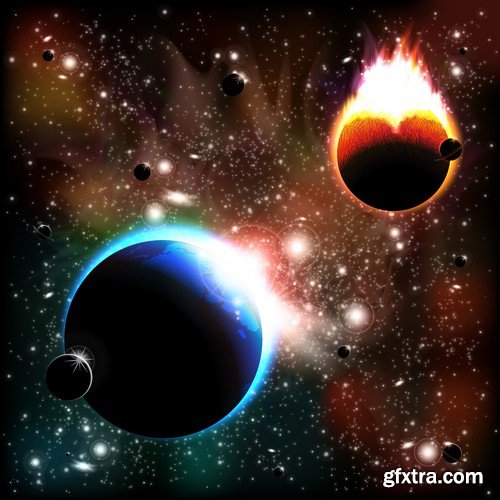 Stock Vectors - Planet Earth, World 2, 25xEPS