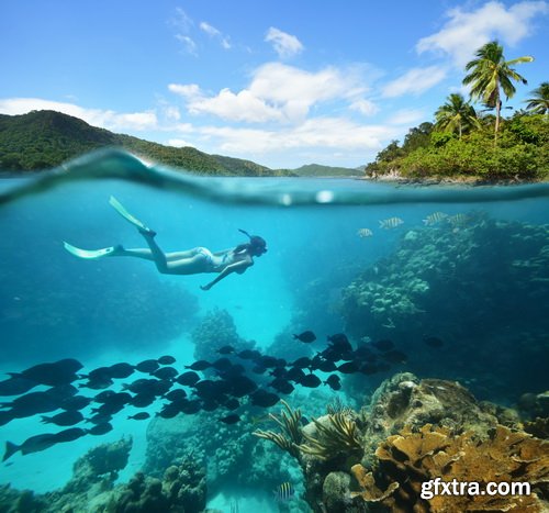 Amazing SS - Ocean underwater coral reef, 25xJPG