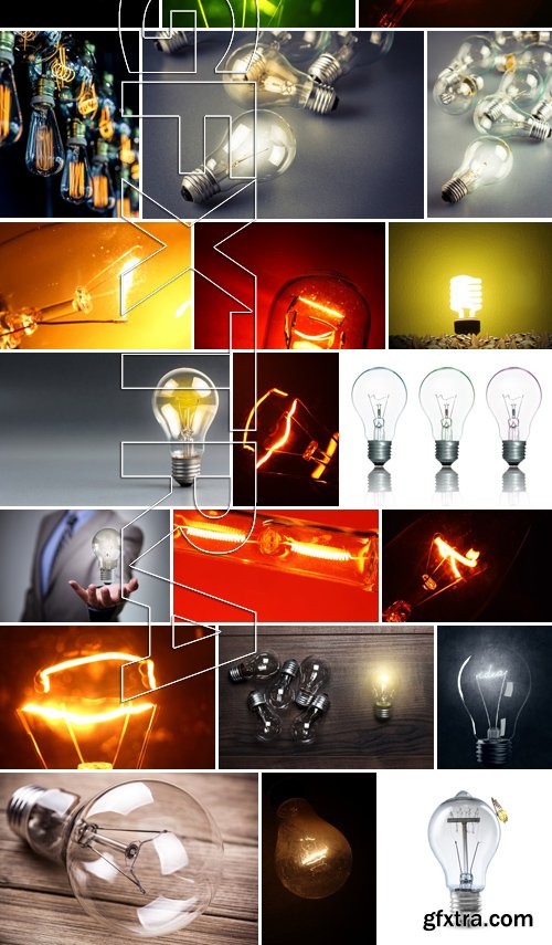 Stock Photos - Light bulb, 25xJPG
