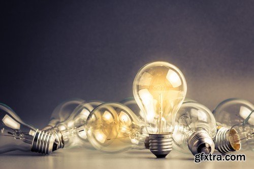 Stock Photos - Light bulb, 25xJPG