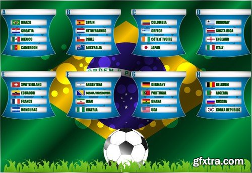 Stock Vectors - Football soccer 9, 25xEPS