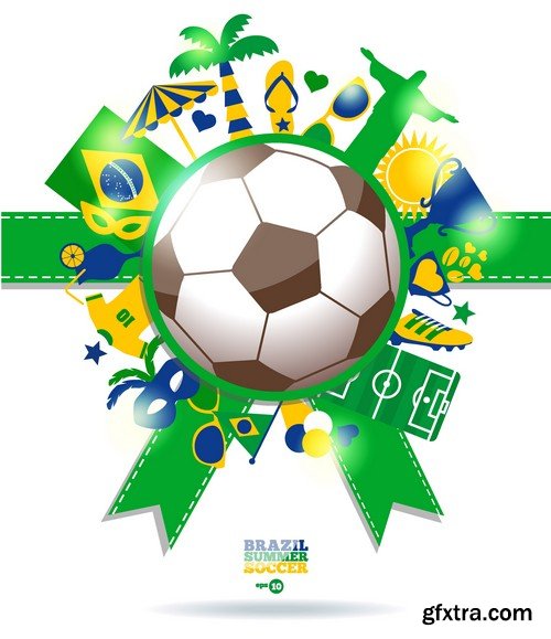 Stock Vectors - Football soccer 9, 25xEPS