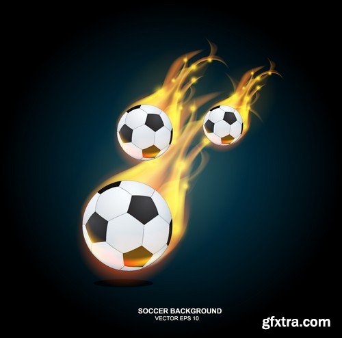 Stock Vectors - Football soccer 9, 25xEPS