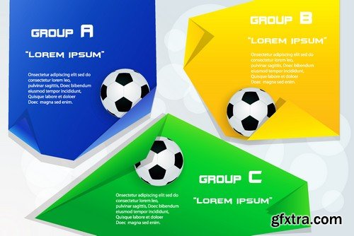 Stock Vectors - Football soccer 9, 25xEPS