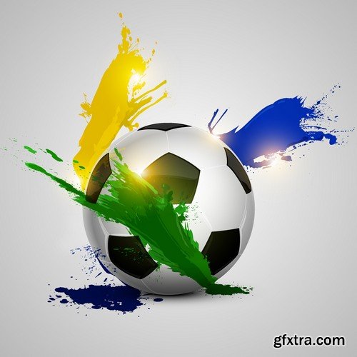 Stock Vectors - Football soccer 9, 25xEPS