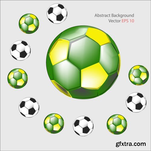 Stock Vectors - Football soccer 9, 25xEPS