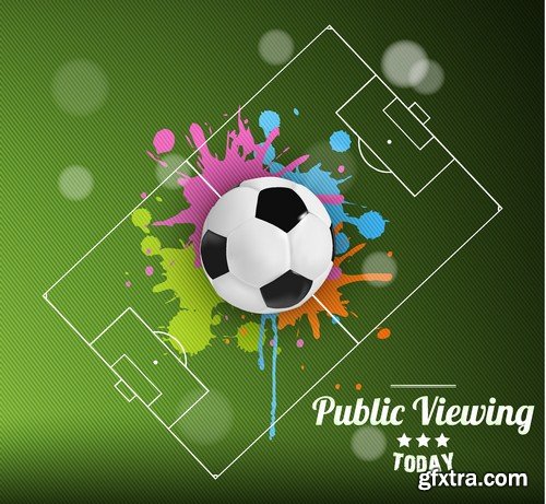 Stock Vectors - Football soccer 9, 25xEPS