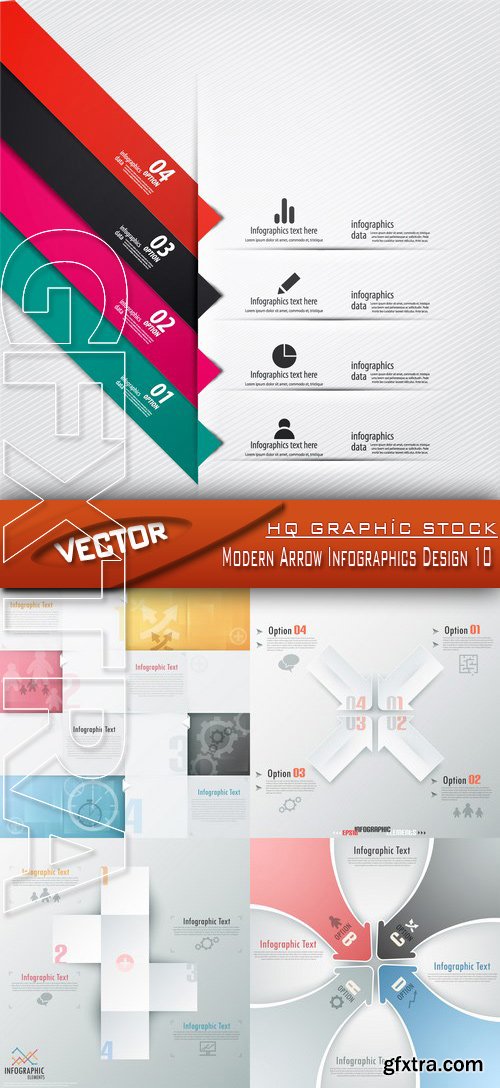 Stock Vector - Modern Arrow Infographics Design 10