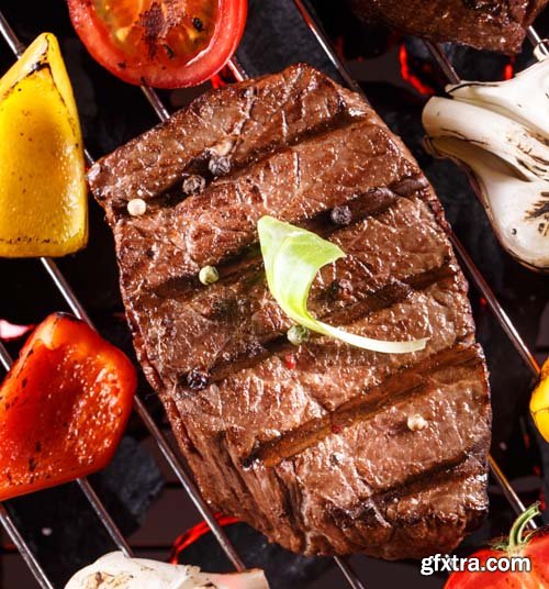 Barbeque, grilled meat, 25xJPGs