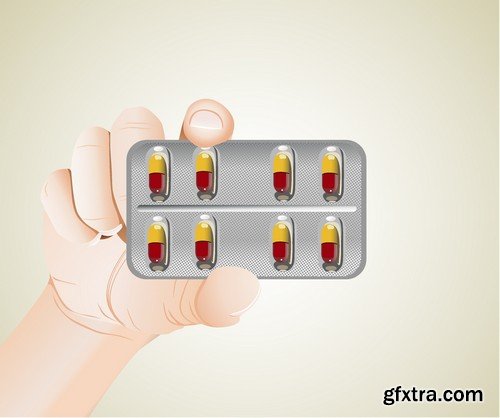 Stock Vectors - Pills, Tablet, medicine 2, 25xEPS