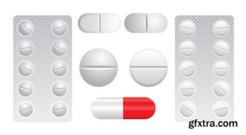 Stock Vectors - Pills, Tablet, medicine 2, 25xEPS