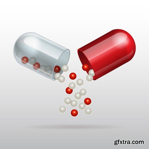 Stock Vectors - Pills, Tablet, medicine 2, 25xEPS