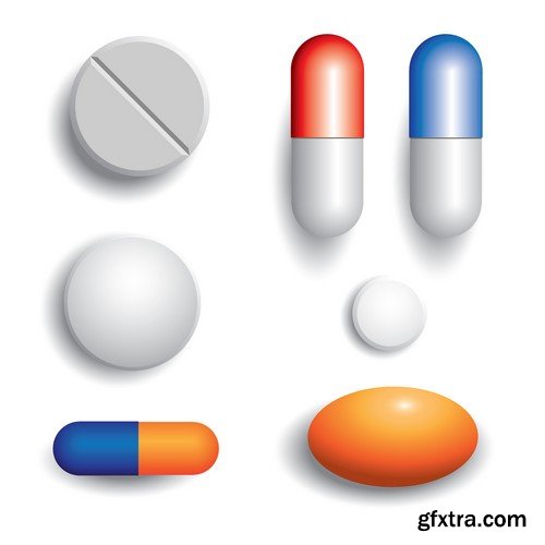 Stock Vectors - Pills, Tablet, medicine 2, 25xEPS