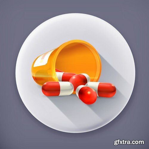 Stock Vectors - Pills, Tablet, medicine 2, 25xEPS