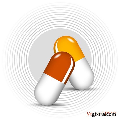 Stock Vectors - Pills, Tablet, medicine 2, 25xEPS