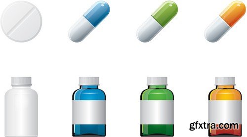 Stock Vectors - Pills, Tablet, medicine 2, 25xEPS