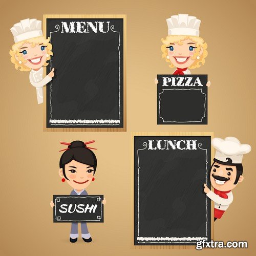 Stock Vectors - Menu 5, 25xEPS