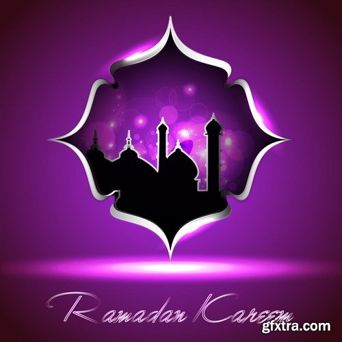 Stock Vector - Ramadan Kareem greeting card with backround 12