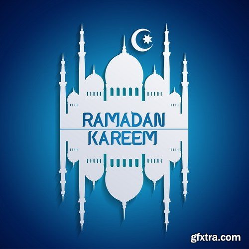 Stock Vector - Ramadan Kareem greeting card with backround 12