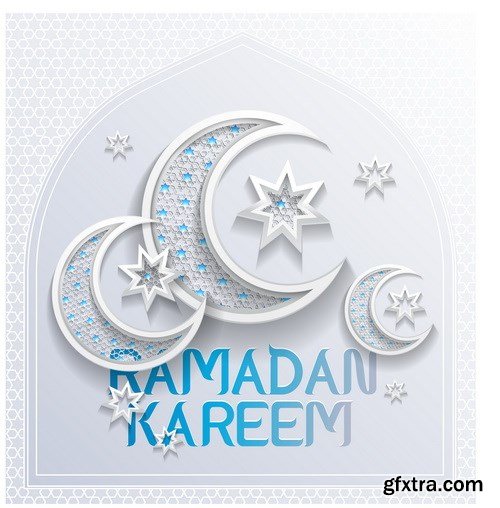 Stock Vector - Ramadan Kareem greeting card with backround 12