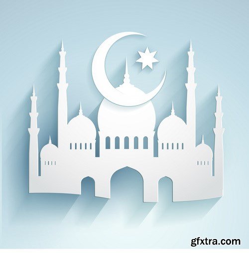 Stock Vector - Ramadan Kareem greeting card with backround 12