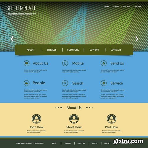 Stock Vectors - Website template 13, 25xEPS