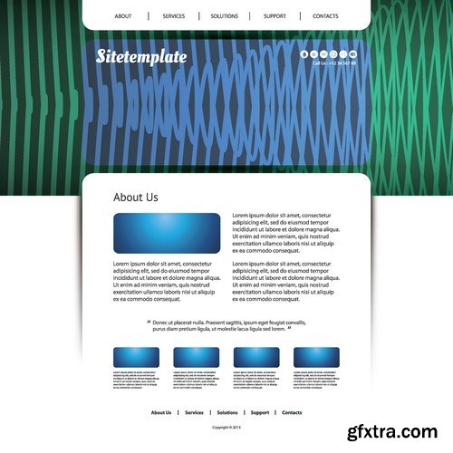 Stock Vectors - Website template 13, 25xEPS