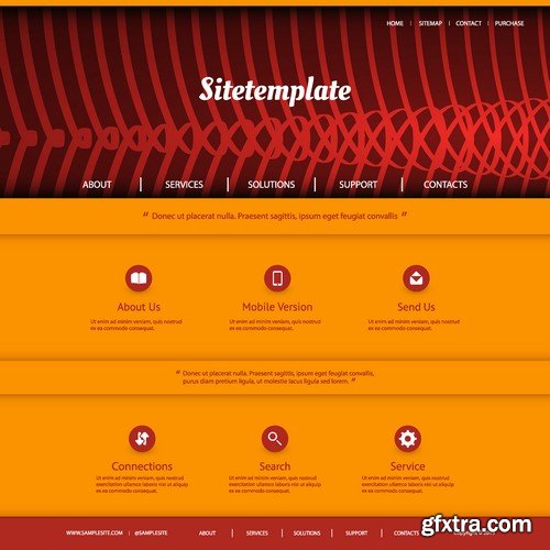 Stock Vectors - Website template 13, 25xEPS