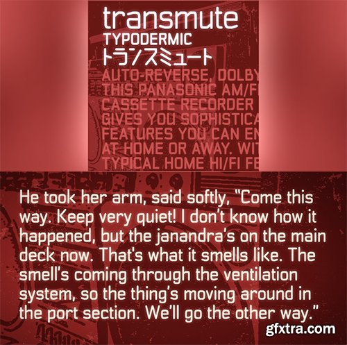 Transmute Font Family - 3 Font 81$