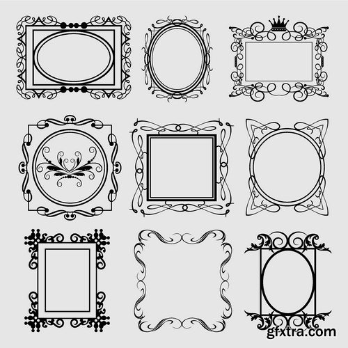 Stock Vectors - Calligraphic Design Elements 6, 25xEPS