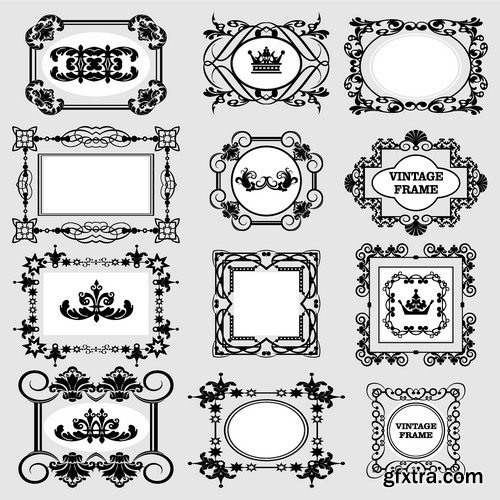 Stock Vectors - Calligraphic Design Elements 6, 25xEPS