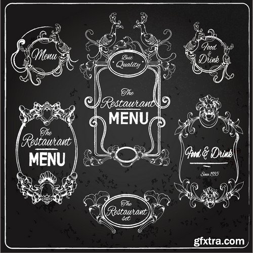 Stock Vectors - Calligraphic Design Elements 6, 25xEPS