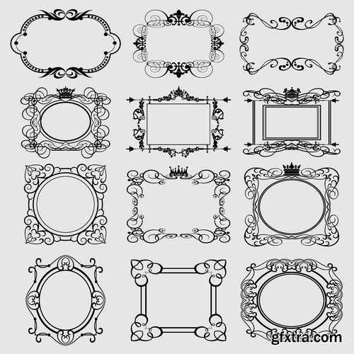 Stock Vectors - Calligraphic Design Elements 6, 25xEPS