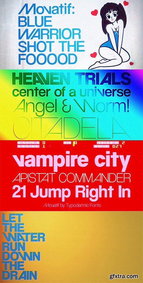 Movatif Font Family - 7 Font 210$