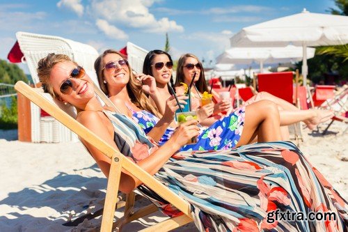 Stock Photos - Girls with cocktail, 25xJPG