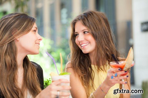 Stock Photos - Girls with cocktail, 25xJPG