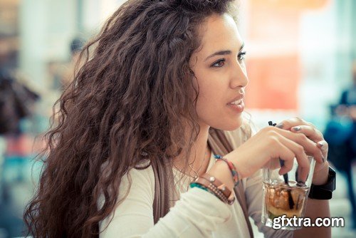 Stock Photos - Girls with cocktail, 25xJPG