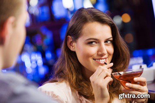 Stock Photos - Girls with cocktail, 25xJPG