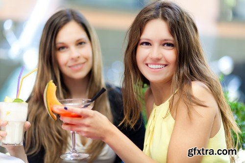 Stock Photos - Girls with cocktail, 25xJPG