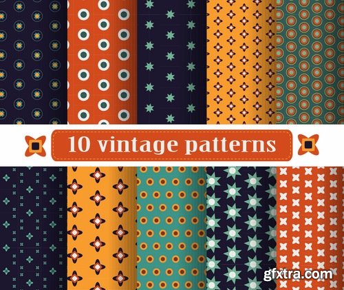 Abstract Seamless patterns set #9 - 24 Eps